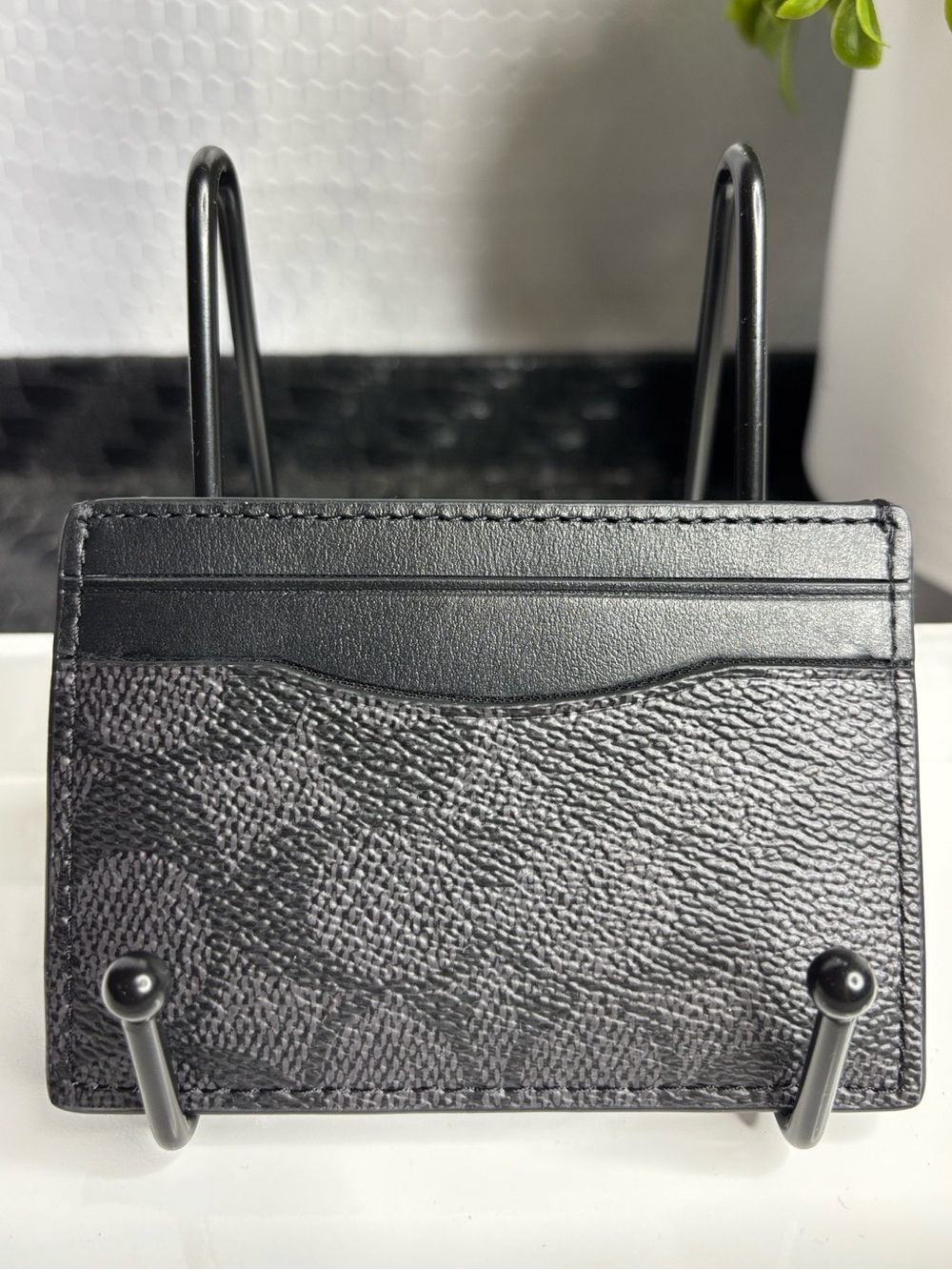 Coach Men’s Slim Black Leather Card Holder and Money Clip NWT